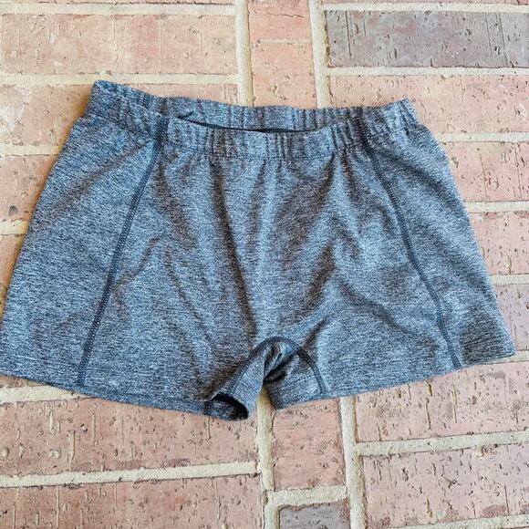 BCG Women's Gray Solid Elastic Waist Stretch Running Athletic Shorts Size Large - Picture 2 of 6
